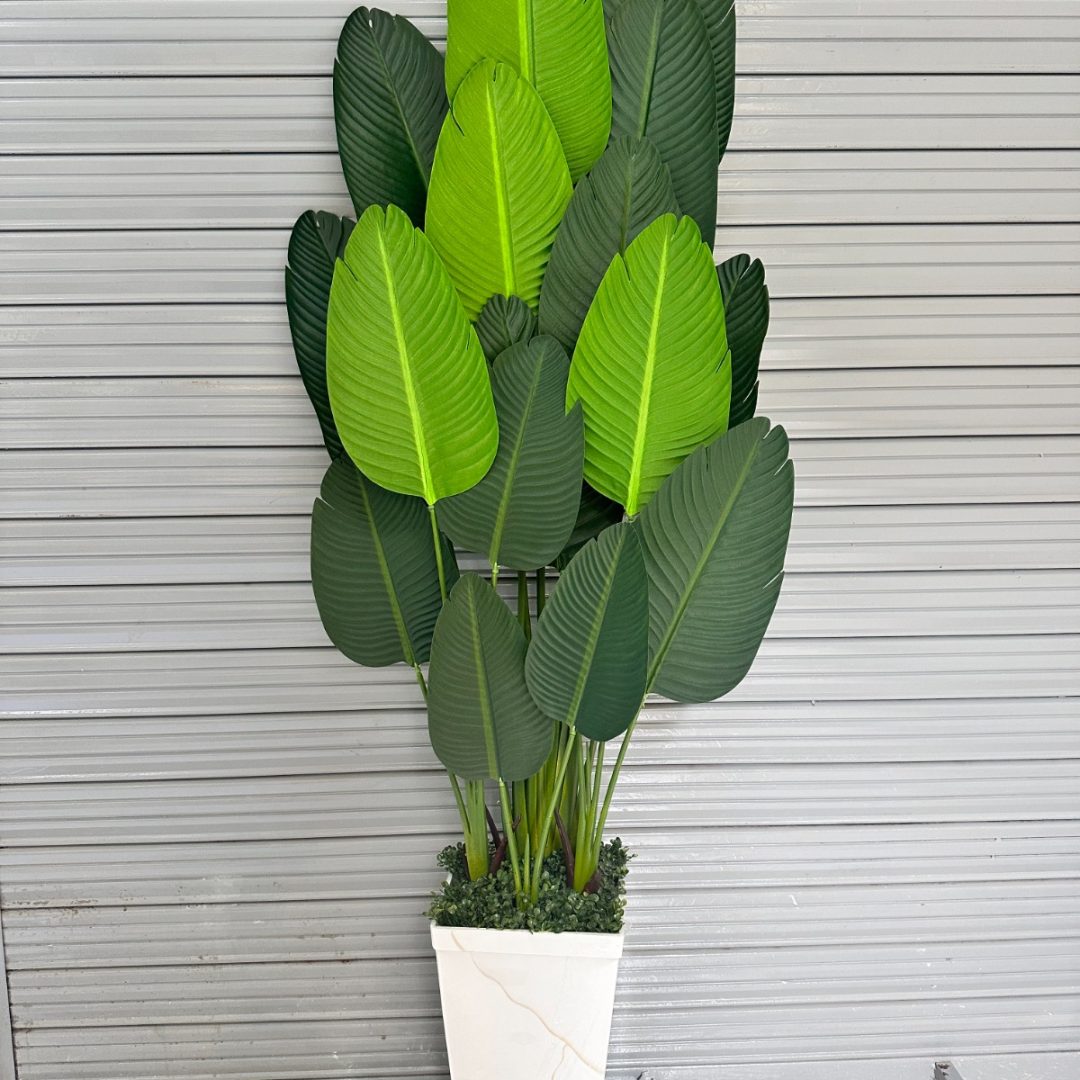 Planta Viajera Artificial con Base de Trupán – 16 Hojas