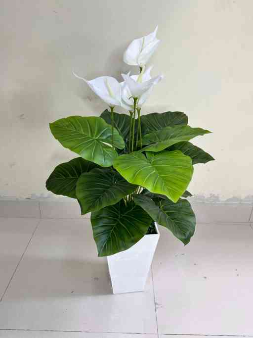 Planta de Cala BLANCO + Maceta de trupan | 90cm — Plantas Artificiales