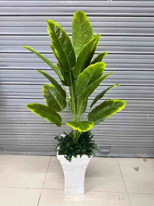 Planta Artificial | Viajera | x18 Hojas | Base de Trupán — Plantas Artificiales