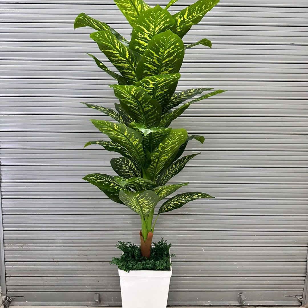 Planta de Lluvia de Plata Artificial de 200cm con Maceta de Trupán
