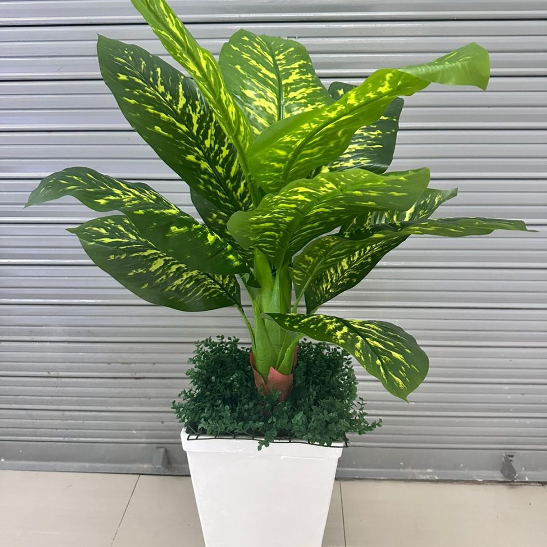 Planta de Lluvia de Plata Artificial de 140cm con Maceta de Trupán