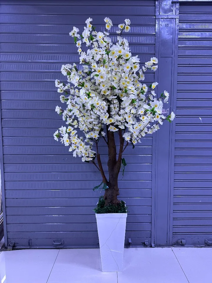 Árbol Decorativo de Cerezo BLANCO– 220 cm base de trupan