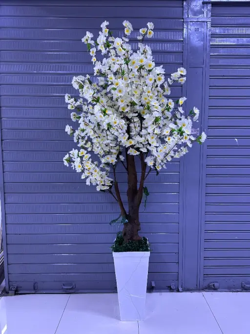 Árbol Decorativo de Cerezo BLANCO– 220 cm base de trupan — 