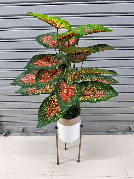 Planta CROTON | x24 Hojas | Base y Soporte de Metal | 115CM — Plantas Artificiales