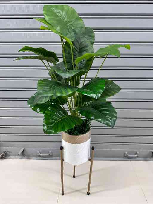 Planta Artificial | OREJA DE ELEFANTE | x24 Hojas | Base y Soporte de Metal — Plantas Artificiales