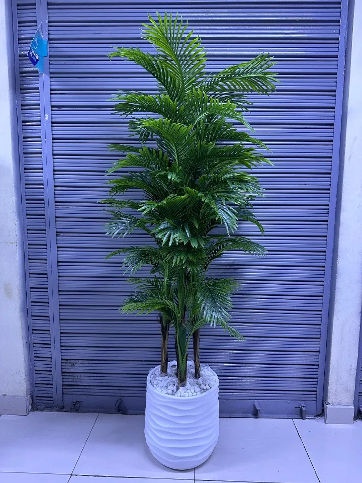 Palmera de 5 tallos + fibra de vidrio texturizado con diseño | 200cm