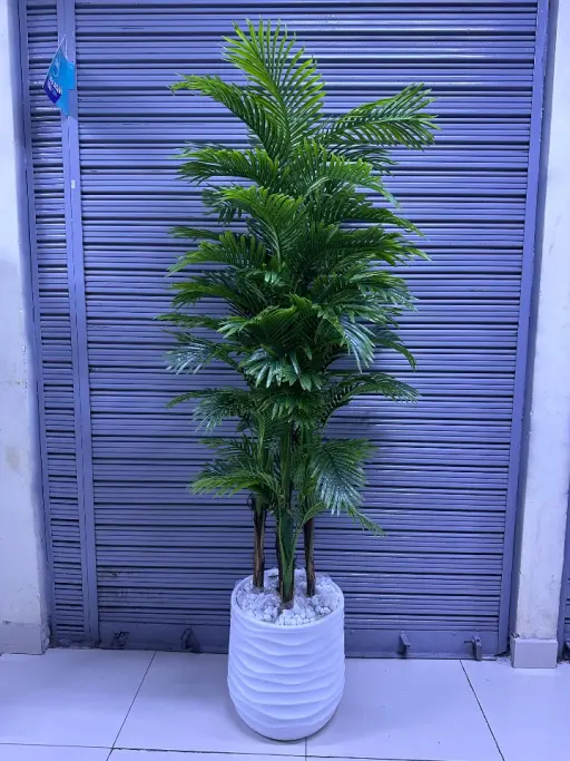 Palmera de 5 tallos + fibra de vidrio texturizado con diseño | 200cm