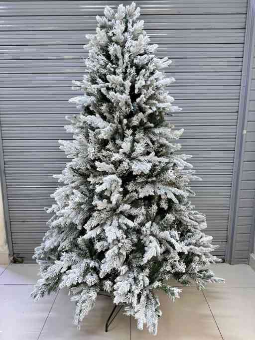 🎄 Pino Americano Nevado Artificial 2.10 m – Sistema de Bisagras (3 Cuerpos) — Navidad 2025